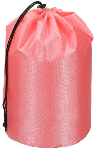 PATIKIL Sacco per Oggetti, 4 x 8 Pollici Sacco di Stoccaggio Impermeabile da Esterno Sacca Portatile con Coulisse Antipolvere Leggero per Sacco a Pelo da Campeggio Zaino, Rosa