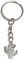 FizzyButton Gifts Cactus Keyring Key Ring with Silver Tone Charm and Silver Tone Keychain