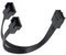Câble d'extension PWM à 4 broches pour ventilateur 1 à 2 voies Noir 13 cm