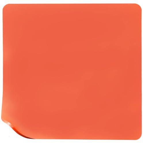Heat Press Silikonmatte, 11,5 x 11,5 Zoll, hitzebeständiges, rutschfestes Pad für HTV-Vinyl-Transfer, Orange