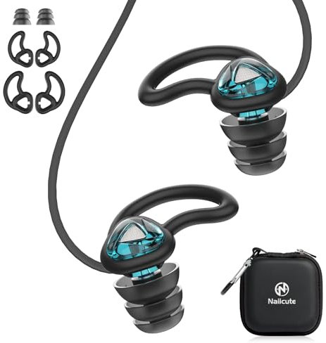 Tapones para los oídos para nadar con cordón para adultos y jóvenes de 12 años, bloquea el agua y permite la entrada de sonido, tapones reutilizables de silicona para surf, buceo, duchas