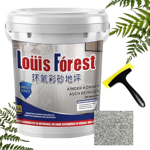 GXHNB Louis Forest Epoxy Floor Paint Marble Effect, Coating Marble Like Finish, High-Gloss Epoxy Coating Concrete, Duty Concrete Crack Repair Adhesive Waterproof Quick (Colorful)