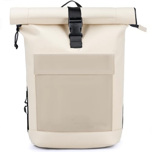 Lekeinchi Rolltop Backpack for Men and Women, Elegant Laptop bag, Waterproof with 19Inch Laptop Compartment, Large Travel Backpack, Daypack, School, Travel, University