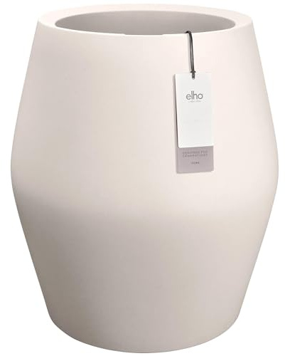 elho June Split high 46cm Blumentopf - Linen White | L 46 x B 46 x H 53.6 cm | Für Innen- & Außenbereiche geeignet | 100 % recycelter Kunststoff