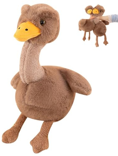 Xiyocadt Strauß Kuscheltier, Weiches Straußen Plüschtier, Lebensecht Vogel Stofftier zum Knuddeln und Liebhaben, Tier Plüsch Puppe Spielzeug Heimdekoration Kinder Mädchen Jungen Geschenke (35cm)