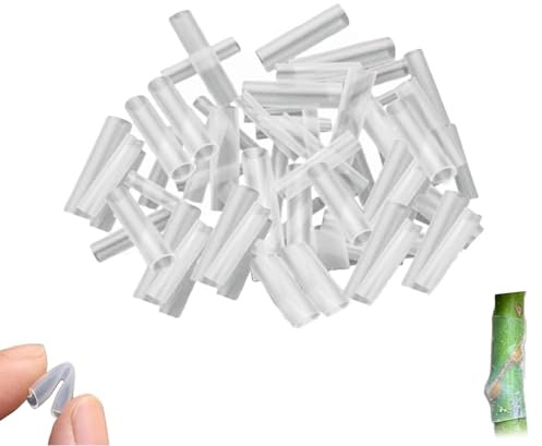 Lot de 50 manchons de greffage en silicone souple pour arbres fruitiers, outils de jardinage pour vignes, roses et plantes, 3 à 7,5 mm, 8,5 mm, 8 mm (8 mm)