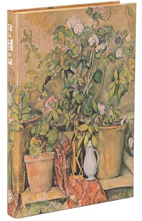 Cezanne’s Terracotta Pots and Flowers Mini Unlined Hardback Journal (Elastic Band Closure)