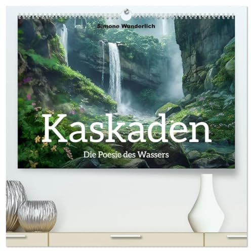 Kaskaden - Die Poesie des Wassers (hochwertiger Premium Wandkalender 2026 DIN A2 quer), Kunstdruck in Hochglanz: Kaskaden der Fantasie: Zwölf Monate malerischer Inspiration (CALVENDO Kunst)