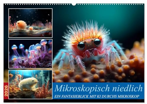 Mikroskopisch niedlich (Wandkalender 2026 DIN A2 quer), CALVENDO Monatskalender: Mikrokosmos der Niedlichkeit - Ein Jahr mit Drolligen Mikroorganismen (CALVENDO Wissenschaft)