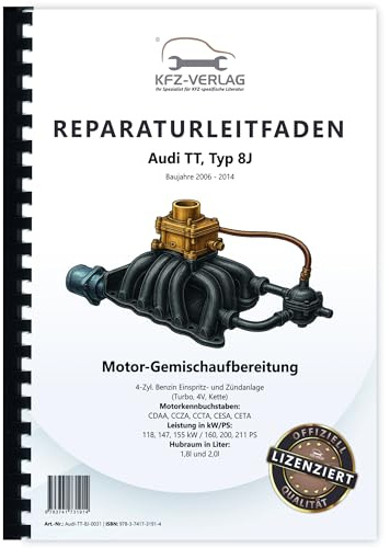 Audi TT Typ 8J (06-14) Benziner Einspritz- Zundanlage 1,8l 2,0l Reparaturanleitung