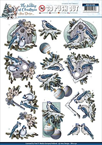 Christmas Birds - The feeling of Christmas 3D-Push-Out Amy Design