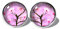 Magnolie Rosa Ohrstecker ABOUKI Damen Mädchen Kind Kinder Edelstahl Ohrschmuck Motiv Magnolien-Zweig Baum Blüte handgefertigte Ohrringe silber-farben