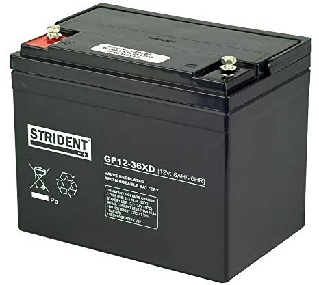 2 X Strident AGM GP12-36AH – Mobility Scooter Battery – Rechargeable Batteries – 12v Batteries (Pair)