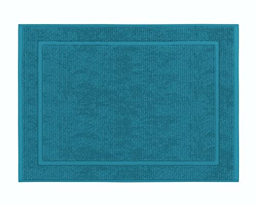 PANA Frottierserie • Frottee Handtücher Set • Saugstarker Badteppich • 100% Baumwolle • Hautverträglich • Ökotex Zertifiziert • Badeteppich 50 x 70 cm • Petrol