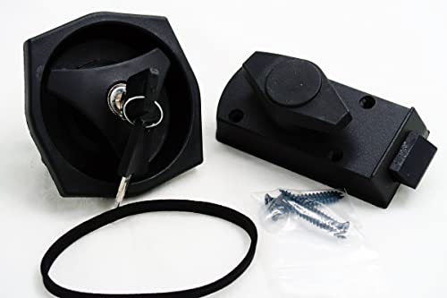 Komplettes Eingangsschloss Wohnmobil Wohnwagen Boot schwarz mit FAP Zylinder und Schlüssel