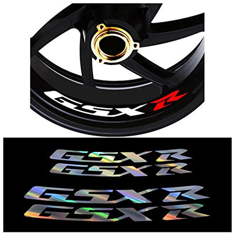 Motorrad Rad Aufkleber 4 X Für Su-zu-ki Gsxr Gsx-r 600 750 1000 Motorrad Felge Vinyl Reflektierende Dekorative Aufkleber Aufkleber (Color : D)