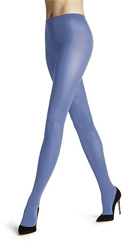 FALKE Cotton Touch W Ti opaques unis 1 paire, Collants Femme, Bleu Arctic Blue 6367-O, M-L