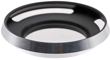 Toileum Parasol de lente hueco de 40,5 mm, parasol curvado ventilado de 40,5 mm, parasol de metal de 40,5 mm para parasol de lente de 40,5 mm de ancho (plateado)