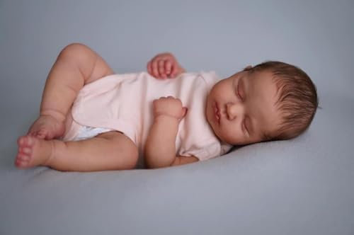 Zero Pam 20 inch 50 cm Realistic Reborn Sleeping Baby Dolls Girl Full Body Silicone,Real Looking Newborn Babies Doll with Hair Vinyl Posable Limbs Simulation Baby Doll That Looks Real with Accessories
