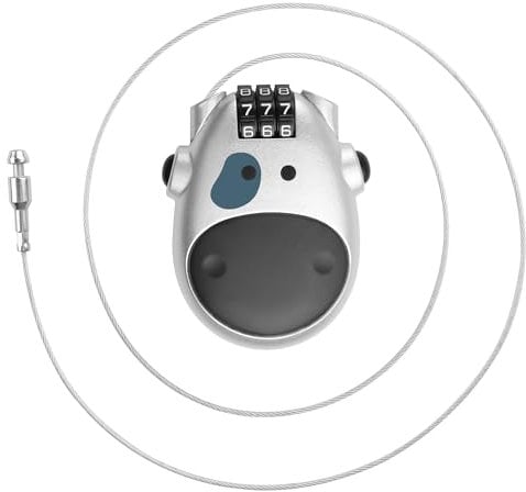 YACSEJAO Retractable Cable Lock 3 Digit Combination Lock Bicycle Helmet Password Lock,75 CM/2.5 FT Steel Wire Lock for Motorcycle,Luggage,Locker ect