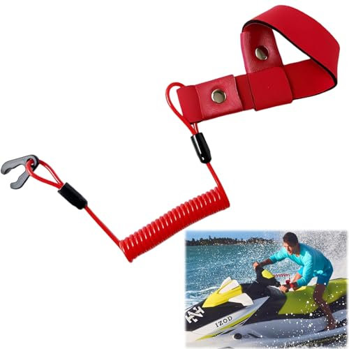 Cordon de Sécurité pour Interrupteur d'Arrêt | Compatible avec Jet Ski Wave-Runner, Wave-Jam-mer, Wave-Bla-ster, Wave-Rai-der, Wave-Venture | Lien de Sécurité Robuste et Durable