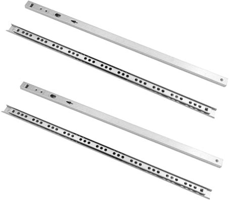 2 Paar Kugelauszug Schubladenschienen, 17 mm Nut Schubladenführungen, 400 mm Teilauszug Schienen für Schubladen, Schubladen Schienensystem für Einfache Montage