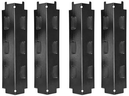 SEIWEI 4 Stück BBQ-Wärmeplatten, Porzellan-Stahl-Hitzeschild, Flammenbändiger, Ersatz-Wärmezelt, Ersatzteile für die meisten Barbecue-Grills