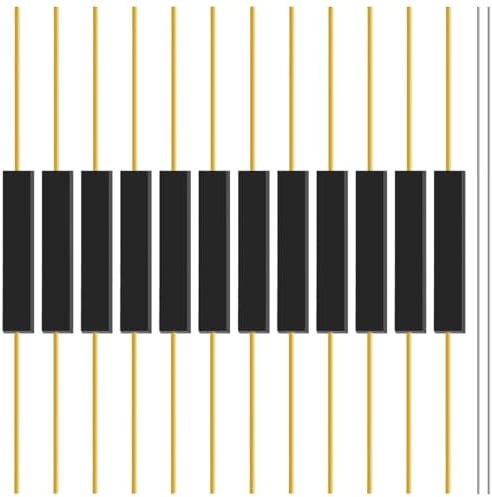 MKBKLLJY 12 Stück Kunststoff-Reedschalter Reedkontakt normalerweise offen (N/O) Magnetischer Induktionsschalter (2,5 mm × 14 mm) Miniatur EIN/AUS mit Lötdraht für LED-Licht Elektromagnetisches Relais