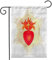 Sacré-Cœur Des Rayons, Rouge Et Or Jardin Signe Supérieure Drapeau De Décoration Durable Drapeaux De Vacances Décoration Pour Porche Pelouse Maison 30X45Cm