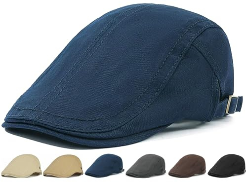Initlove Mens Newsboy Cap Cotton Ivy Hat Beret Hats for Driving