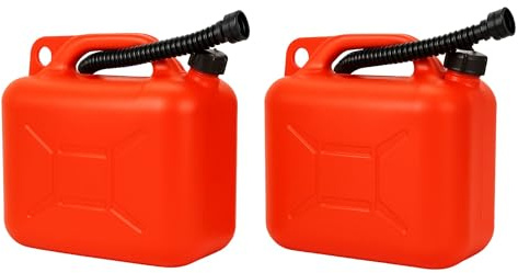 Plastard Benzinkanister 2er-Set 5 Liter – Kraftstoffkanister mit Ausgießer – Für Benzin, Diesel, Wasser, AdBlue, Auto, Motorrad, Boot, Camping – UN-Zulassung, langlebig