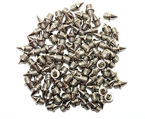 100 x Clavos de acero inoxidable para cross-country, plata, 6 mm