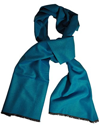 Posh Gear Herren Seiden Schal Setaforte, hellblau aus 100% Seide