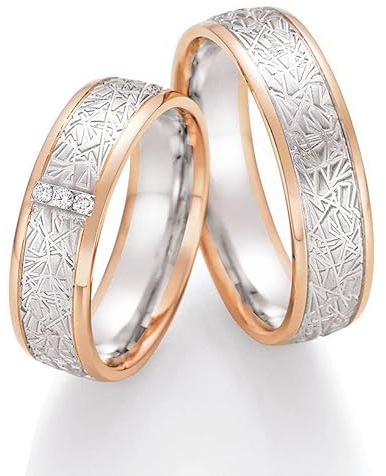 Eheringe 333/- Weißgold Rotgold 66-45110-120