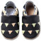 HOBEA-Germany Krabbelschuhe für Jungs und Mädchen in verschiedenen Designs, Schuhgröße:22/23 (18-24 Monate), Modell Schuhe:Girlanden schwarz