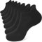 Closemate Ankle Athletic Running Socks 4-7 Pairs Low Cut Wicking Sport Cushion Tab Socks for Mens and Women, Black, Men Size: 5-9 / Women Size: 4.5-8.5