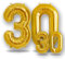 FUNXGO® folienballon 30 gold - 2 Stück -100cm & 38cm- Luftballon Zahl 30-30.geburtstag - Ballon 30 Deko zum Geburtstag, Hochzeit, Jubiläum oder Fest, Party - Ballon 30 gold