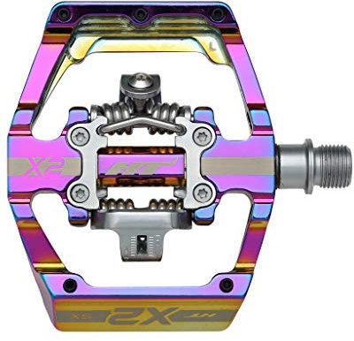 H.T. Enterprises HT Pedale X2-SX Clipless Plattform Pedale CrMo - Oil Slick