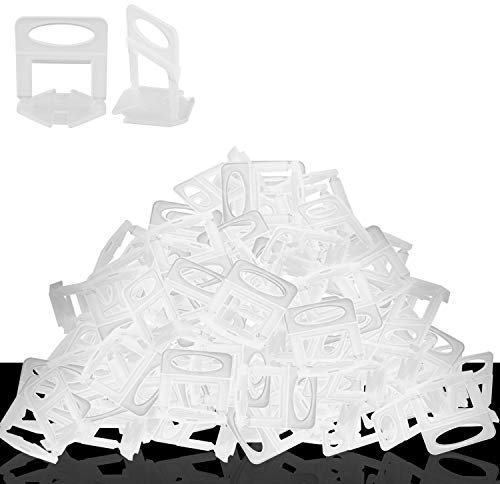 Homtone Lot de 400 Croisillons pour Carrelage - Système de Nivellement Leveller, Largeur de Joint 2 mm, pour DIY Pose de Carrelage Hauteur 3-12 mm
