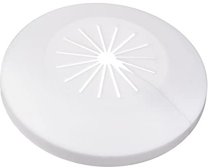sourcing map Pipe Cover Decoration, 15mm-40mm PP Plastic Escutcheon Water Pipe Drain Line Cover White 4pcs