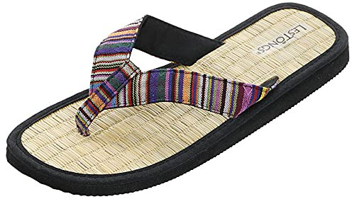 Japanwelt Zimtlatschen LesTôngs Karafuru - offene Zimtsandalen mit Zehensteg für Damen - leichte & gesunde Zimtsohle, Zehentrenner mit Zimt, bunte Zehensandale 39/40
