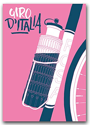 Vintage Posteria Poster Anschlag Bild Bilder 30x40 cm Wandbilder Schlafzimmer Vintage Deko Ohne Rahmen WandKunst Posters Moderne Zimmer Wand Kunst - Giro D Italia Tour von Italien