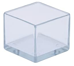 Flyshop Lot de 12 Capuchons de Pieds de Chaise en PVC Anti-Rayures 30 x 30 mm (3,0 x 3,0 cm) - Transparents, carrés