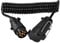 Voilamart 3M 7Pin Trailer Extension Cable with Trailer Adapter Plug Socket Connector,7 Core Extension Cable Lead RV Electrical Wiring Cable Connector for Towing Caravan Truck(Male to Female)