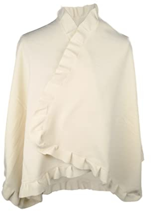 Toutacoo, Poncho Cape aus Fleece - Damen (12-Ecru)