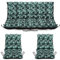SuperKissen24. Sitzkissen Bankkissen Bankauflage - 100x50 cm und Rückenlehne 100x60 cm mit 2er 48x96 cm Stuhlkissen Set - Outdoor und Indoor