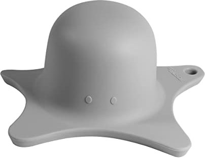 Kindsgut Duschhilfe, für Kinder, aus Silikon, in niedlicher Seestern Form, elegantes Design, Unterstützung beim Haare waschen, unisex, Hellgrau