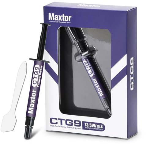 Maxtor CTG9 2 Gramm Wärmeleitpaste Kühlkörper für IC/Prozessor/CPU/GPU/alle Kühler, 13,5 W/m.k Kohlenstoffbasierte Hochleistungs-Wärmeleitpaste