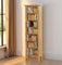 Hallowood Furniture Aston CD Storage Shelf Unit, 7-Tier Narrow CD Rack Tower, Solid Wooden Storage Unit for CDs, Books, Media, An Oak Furniture for Living Room, Bedroom & Office