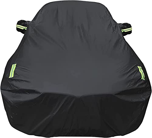 Fahrzeuganpassung Vollgarage Abdeckung für VW Tiguan/Tiguan R/Tiguan Urban Sport/Tiguan L 2016-2022, Autoabdeckung, Autoplanen Garagen, Schnee/Kratzfest/UV-Schutz,Black